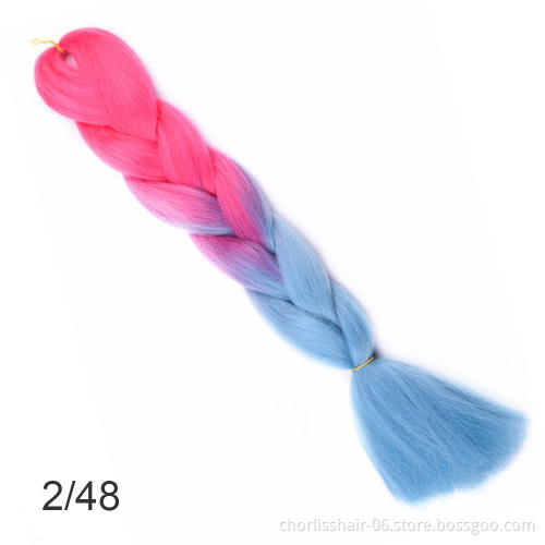 Wholesale Price Purple New Fashion Style Passion  Synthetic Braiding Hair Extensions Crochet Jumbo Braids Hair Bundles